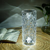 Crystal Diamond Night Light Rechargeable Lamp - Touch Control Color Changing LED