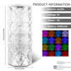 Crystal Diamond Night Light Rechargeable Lamp - Touch Control Color Changing LED